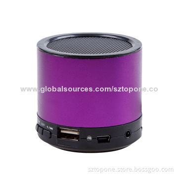 Mini speaker with TF card support, USB flash support, FM radio, MP3 player